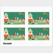 Sticker Rectangulaire Fête de Noël des aînés (Feuille)