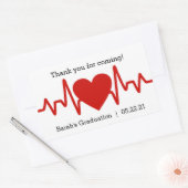 Sticker Rectangulaire Fête de remise de diplômes de l'infirmière faveur  (Enveloppe)