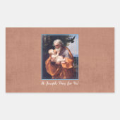 Sticker Rectangulaire Fête de Saint-Joseph avec Jésus enfant (Devant)