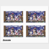 Sticker Rectangulaire Fête des animaux (Feuille)