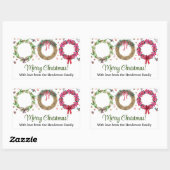 Sticker Rectangulaire Fête des fêtes de Noël (Feuille)