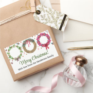 Sticker Rectangulaire Fête des fêtes de Noël