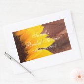 Sticker Rectangulaire Fête des mariées photo de tournesol rustique (Enveloppe)