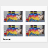 Sticker Rectangulaire Fête des mères Modélisation des vêtements (Feuille)