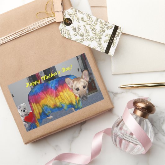 Sticker Rectangulaire Fête des mères Modélisation des vêtements (Cadeaux)