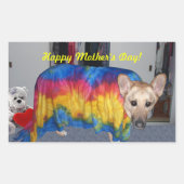 Sticker Rectangulaire Fête des mères Modélisation des vêtements (Devant)