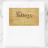 Sticker Rectangulaire Fête des pères religieux, Qualités du père (Sac)