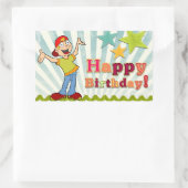 Sticker Rectangulaire Fête Joyeux anniversaire (Sac)