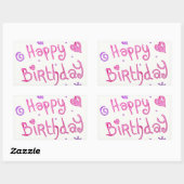 Sticker Rectangulaire Fête Joyeux anniversaire (Feuille)
