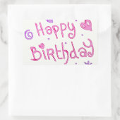 Sticker Rectangulaire Fête Joyeux anniversaire (Sac)