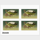 Sticker Rectangulaire Fête vintage de la St Patrick (Feuille)