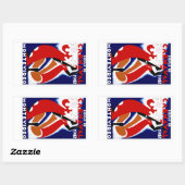 Sticker Rectangulaire Fêtes de Carnaval ~ Montevideo (Feuille)