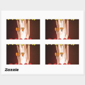 Sticker Rectangulaire Feu dans mon coeur feux d'artifice lumineux Hakuna (Feuille)