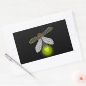 Sticker Rectangulaire feu de vol de bogue (Enveloppe)