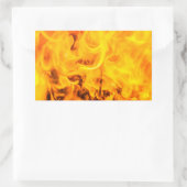 Sticker Rectangulaire Feu et flammes (Sac)