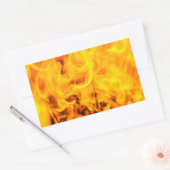 Sticker Rectangulaire Feu et flammes (Enveloppe)