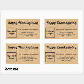 Sticker Rectangulaire Feu Thanksgiving Brown (Feuille)