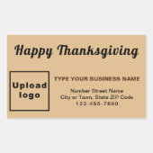 Sticker Rectangulaire Feu Thanksgiving Brown (Devant)