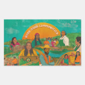 Sticker Rectangulaire Feuille d'autocollants : Bonnes communautés alimen (Devant)