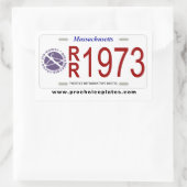 Sticker Rectangulaire Feuille d'autocollants de plaque de licence (Sac)