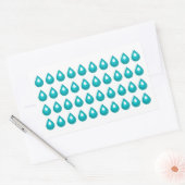 Sticker Rectangulaire Feuille d'autocollants du journal des gouttelettes (Enveloppe)