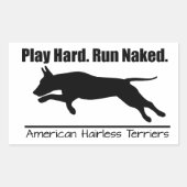 Sticker Rectangulaire Feuille d'autocollants Jouez dur AHT (Devant)