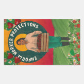 Sticker Rectangulaire Feuille d'autocollants : Protection des travailleu (Devant)