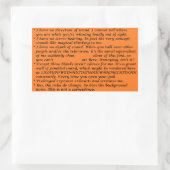 Sticker Rectangulaire Feuille de lit de surdité à un côté (Sac)