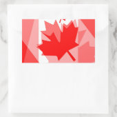 Sticker Rectangulaire Feuille d'érable canadienne partout dans Style CAN (Sac)