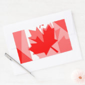 Sticker Rectangulaire Feuille d'érable canadienne partout dans Style CAN (Enveloppe)
