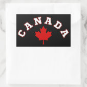 Sticker Rectangulaire Feuille d'érable du Canada (Sac)