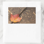Sticker Rectangulaire Feuille d'érable unique à l'automne (Sac)