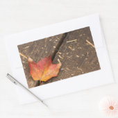 Sticker Rectangulaire Feuille d'érable unique à l'automne (Enveloppe)