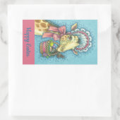 Sticker Rectangulaire Feuille d'TICKER GIRAFFE EASTER (Sac)