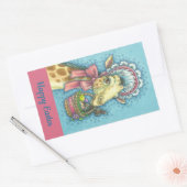 Sticker Rectangulaire Feuille d'TICKER GIRAFFE EASTER (Enveloppe)