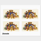 Sticker Rectangulaire Feuille rectangle DE BOUGIES DE BAIES DE TEDDDDY (Feuille)