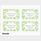 Sticker Rectangulaire Feuilles aquarelle (Feuille)