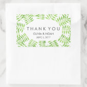 Sticker Rectangulaire Feuilles aquarelle (Sac)
