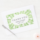 Sticker Rectangulaire Feuilles aquarelle (Enveloppe)