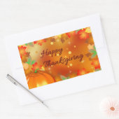 Sticker Rectangulaire Feuilles d'automne colorées bon thanksgiving (Enveloppe)