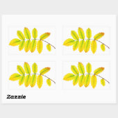 Sticker Rectangulaire Feuilles d'automne du rowan (Feuille)