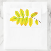 Sticker Rectangulaire Feuilles d'automne du rowan (Sac)