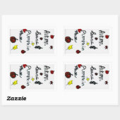 Sticker Rectangulaire Feuilles d'automne et Citrouille S'il vous plaît S (Feuille)