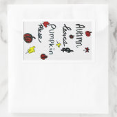 Sticker Rectangulaire Feuilles d'automne et Citrouille S'il vous plaît S (Sac)