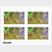 Sticker Rectangulaire Feuilles de fougères vertes (Feuille)