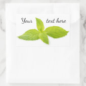 Sticker Rectangulaire Feuilles de la monnaie (Sac)