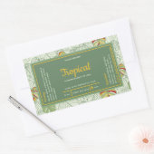 Sticker Rectangulaire Feuilles de la Monstère Tropicale enveloppent auto (Enveloppe)