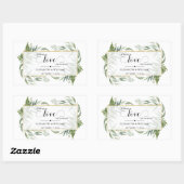 Sticker Rectangulaire Feuilles de verdure Étaler l'amour pas Germes Sani (Feuille)