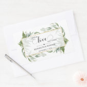 Sticker Rectangulaire Feuilles de verdure Étaler l'amour pas Germes Sani (Enveloppe)