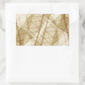 Sticker Rectangulaire Feuilles en dentelle beige crème pâle (Sac)